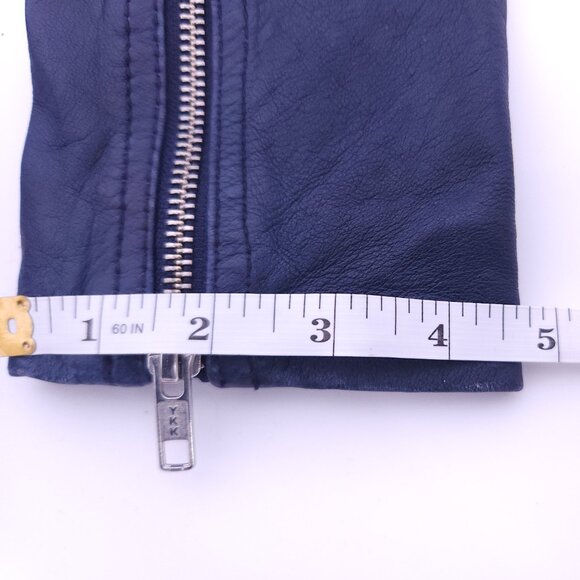 Club Monaco Lamb Leather Moto Jacket Women's Small - Picture 10 of 13